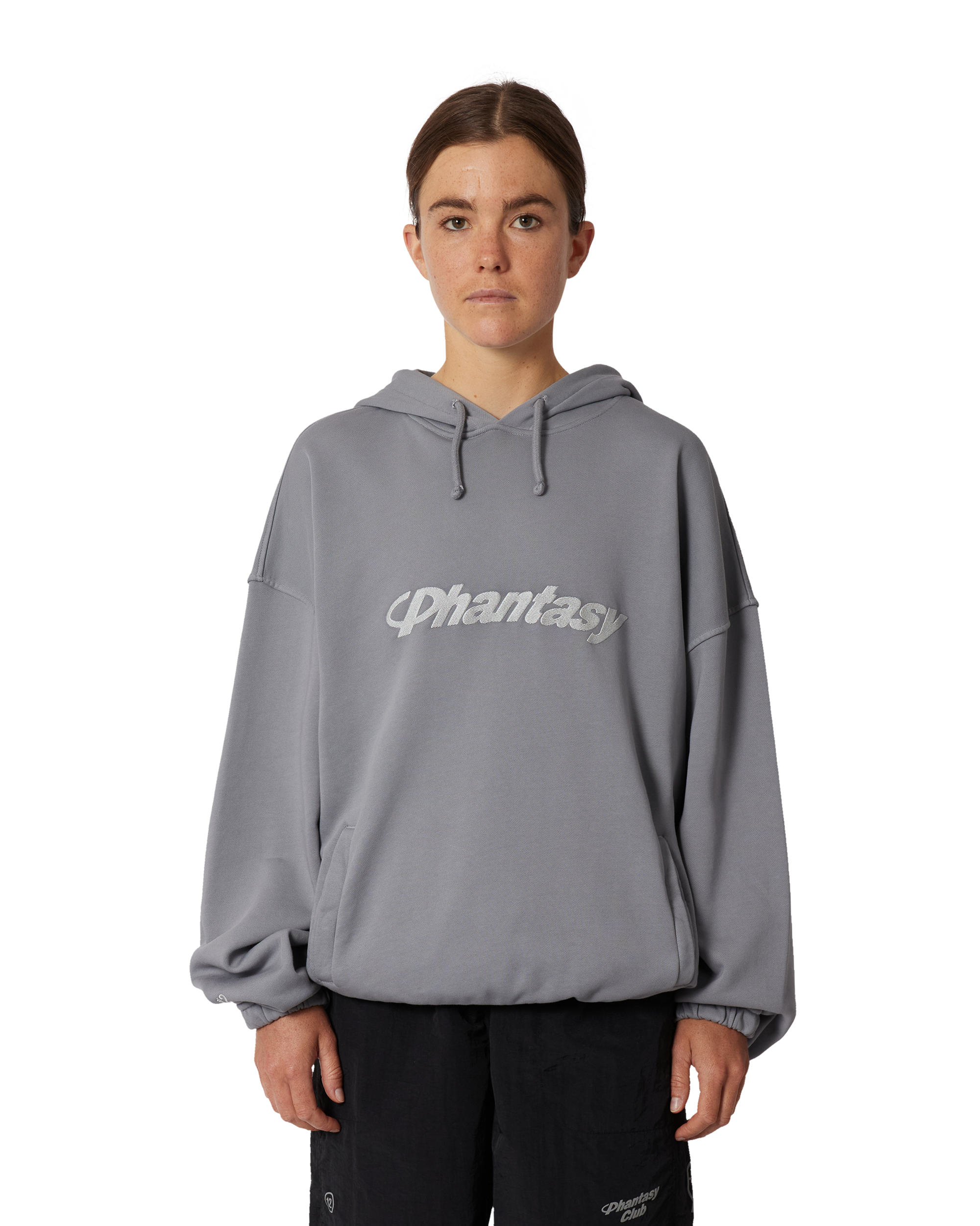 Phantasy Logo Hooded Sweatshirt Storm Front Grey