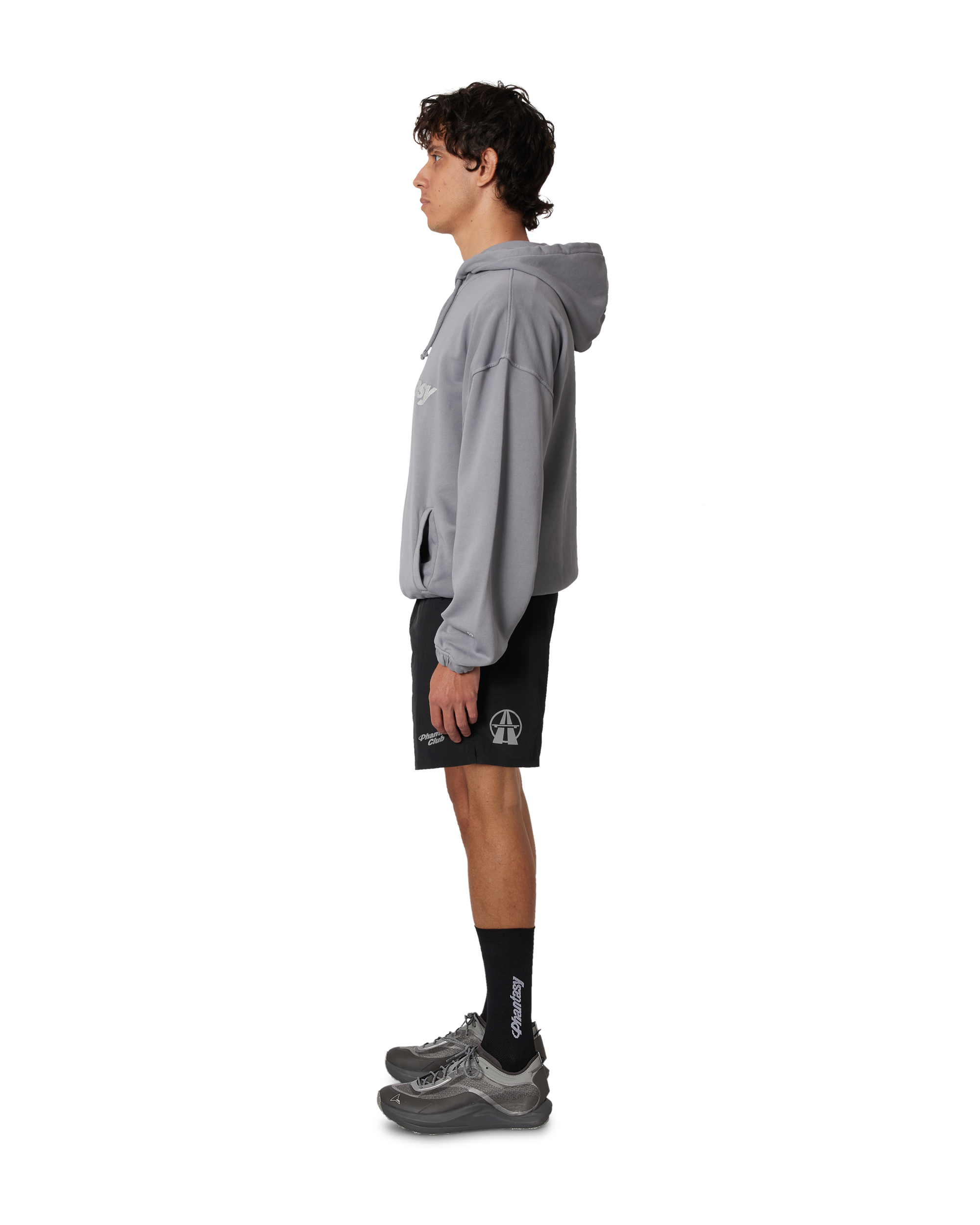 Phantasy Logo Hooded Sweatshirt Storm Front Grey