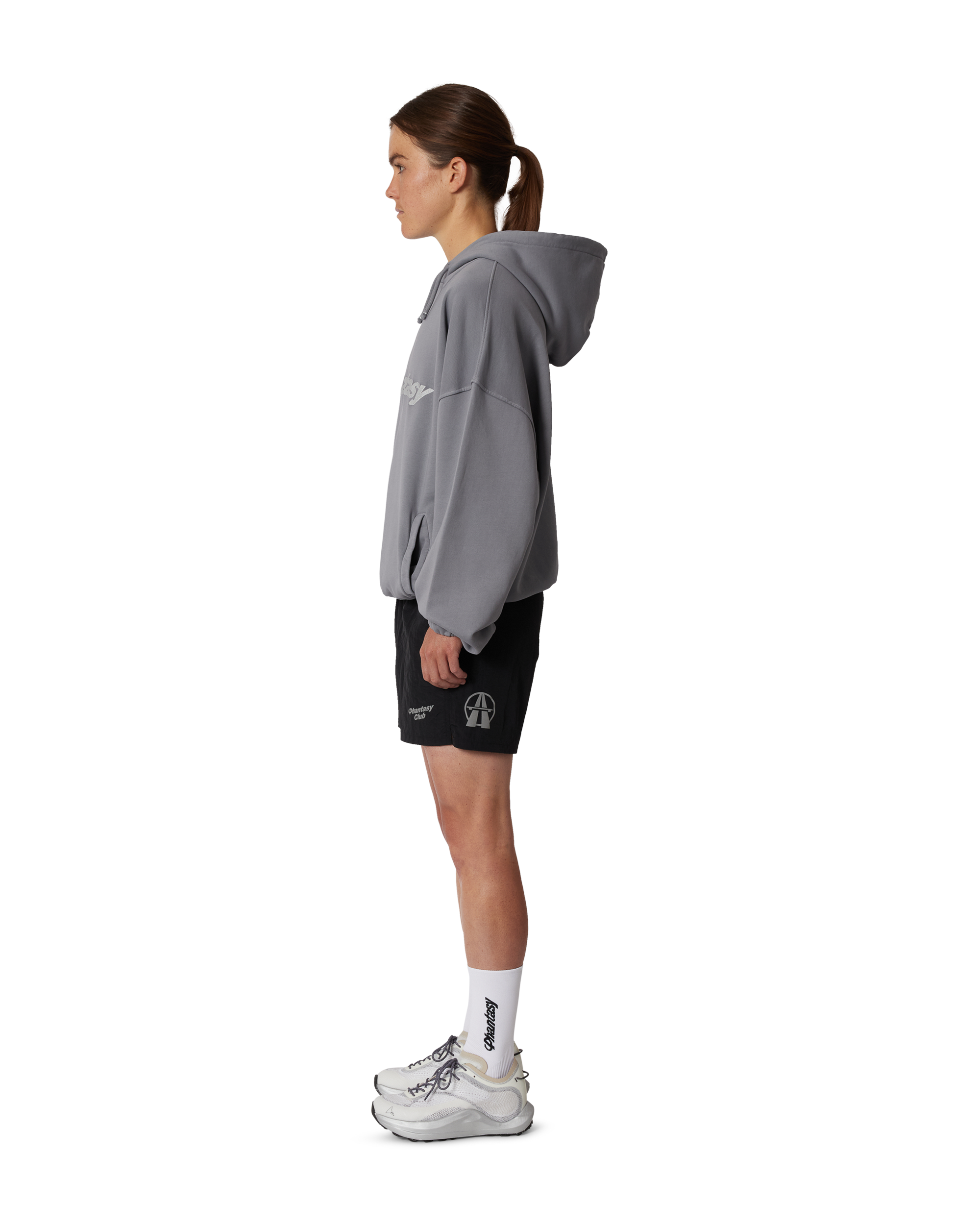 Phantasy Logo Hooded Sweatshirt Storm Front Grey